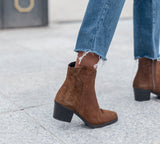 River Chestnut Suede Bootie