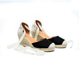 Jimena Black Medium Wedge Laces