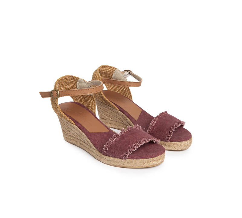 Single Fringes Band Terra Cotta Medium Wedge