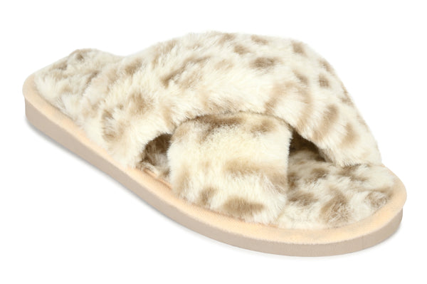 Women's Fiona Beige Leopard Slippers