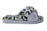 Women's Fiona Grey Leopard Slippers