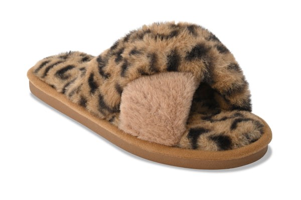 Women's Fiona Brown Leopard Slippers