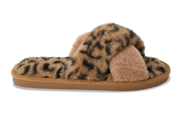 Women's Fiona Brown Leopard Slippers