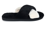 Women's Faith Black/ White Slippers