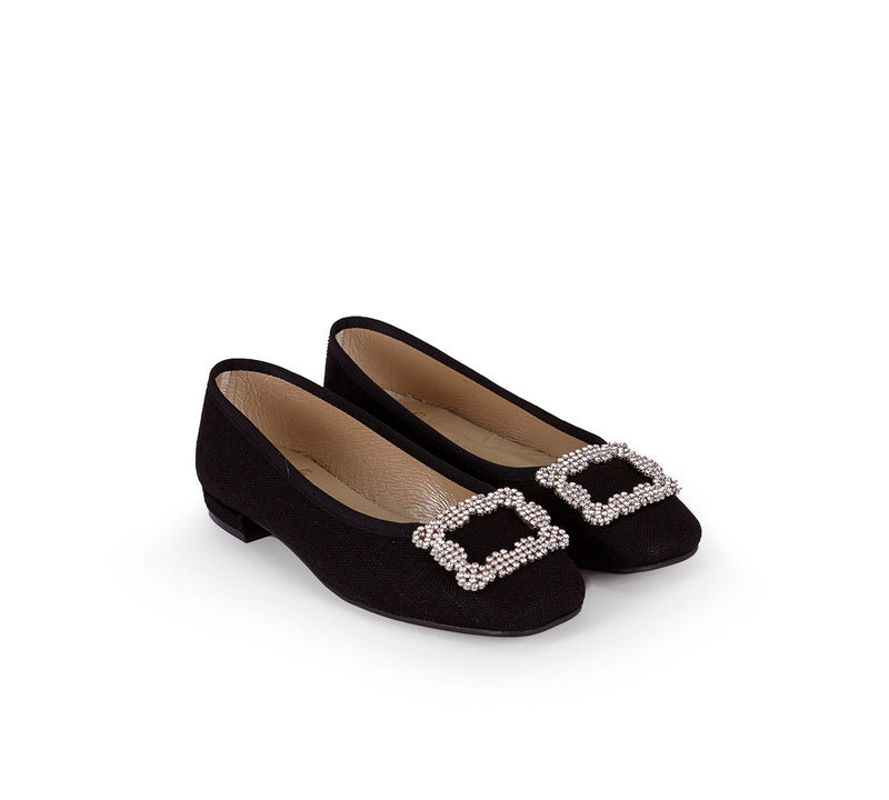Tiara Black Square Toe