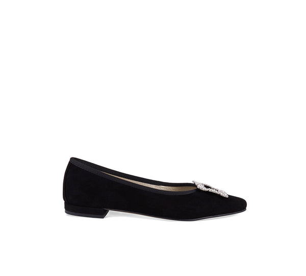 Tiara Pointy Black Suede