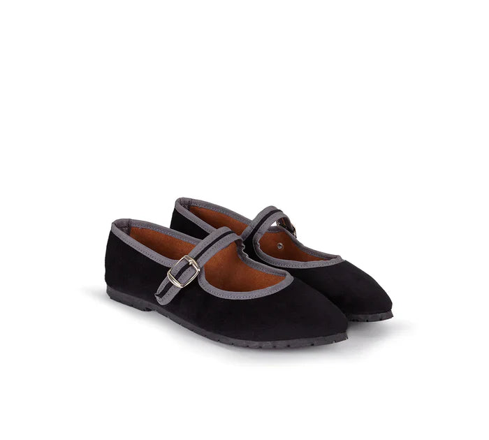 Bergamo Mary Jane in Black Velvet