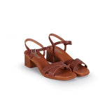 Bea Block Heel Crisscross Walnut