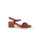 Bea Block Heel Crisscross Walnut