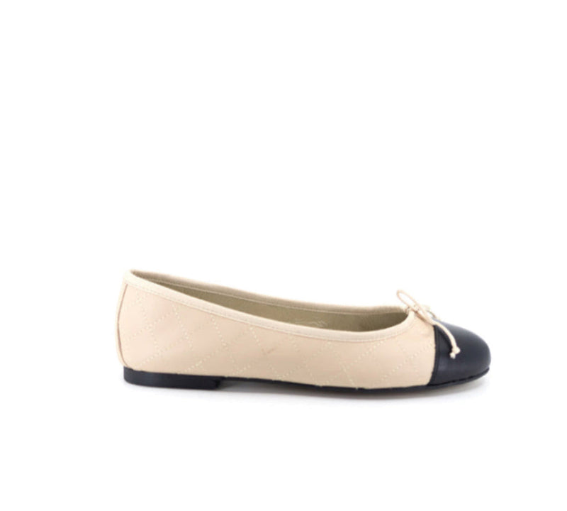 Chester Beige with Leather Black Toe