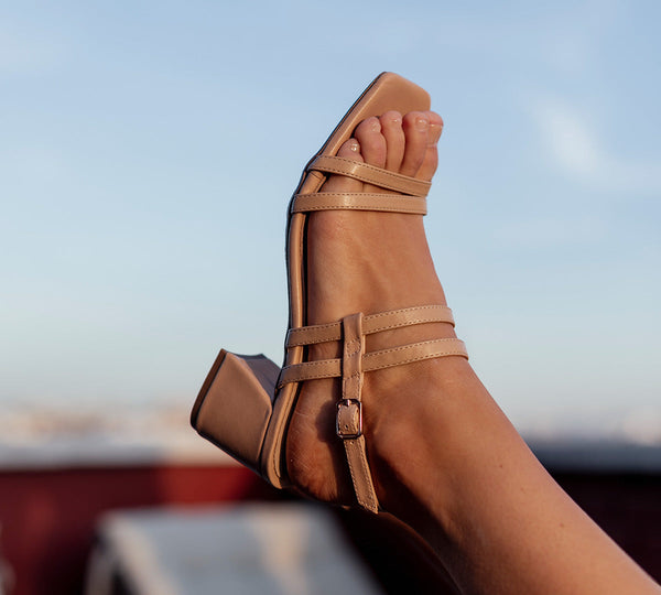 Nicole Nude Heel Sandal