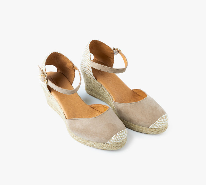Jimena Taupe Medium Wedge Strap