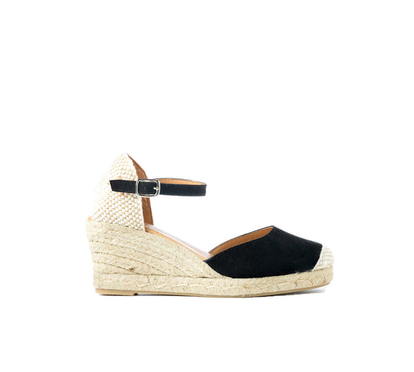 Jimena Black Medium Wedge Strap