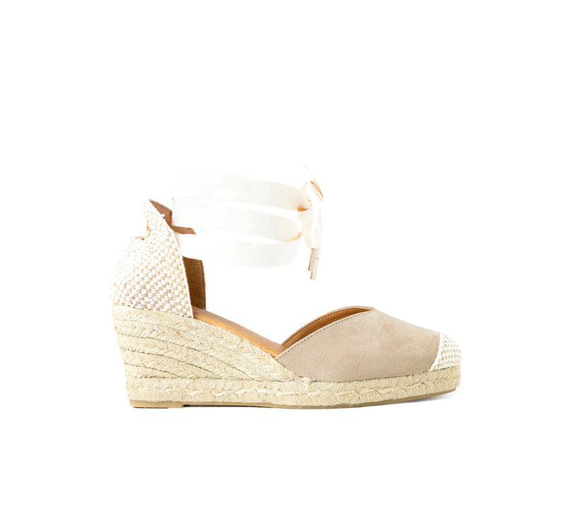 Jimena Taupe Medium Wedge Laces