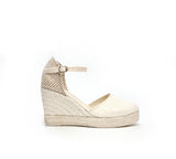 Ivory embroidered Bridal Wedge